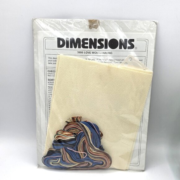 DIMENSIONS COUNTED CROSS STITCH KIT CATS 1995 LOVE WORTH HAVING #3806 NIP PICS - Picture 4 of 6
